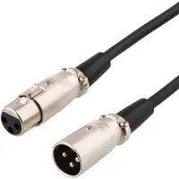 Deltaco XLR-1030 - XLR (3 broches) - Mâle - XLR (3 broches) - Femelle - 3 m - noir (3 m, Câbles XLR)