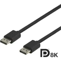 Deltaco DP8K-1010 Câble DisplayPort Noir (1 m), Câble vidéo, Noir