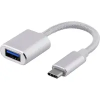 Deltaco USBC-1276 Câble USB A Argent (0.10 m, USB 3.2 Gen 1)