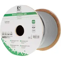 Deltaco S / Câble d'installation FTP Cat7, LSZH, 100 m, gris