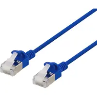 Deltaco U/FTP Cat6a patch cable slim 3.8mm in diameter 3m blue (U/FTP, CAT6a, 3 m)