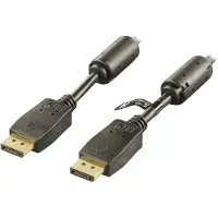Deltaco DP-1050 Câble DisplayPort 5 m noir (5 m), Câble vidéo, Noir