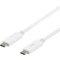 Deltaco USB-C - Câble USB-C, 5Gbit/s, 5A, 1M, blanc