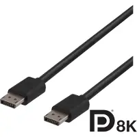 Deltaco DP8K-1020 Câble DisplayPort Noir (2 m), Câble vidéo, Noir