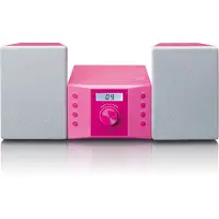 Lenco MC-013PK - Chaîne hi-fi avec radio FM et lecteur CD - Rose