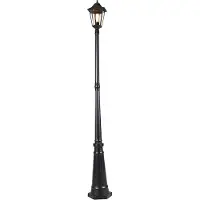 QAZQA Lanterne d'extérieur classique noire 200 cm IP44 - Havana