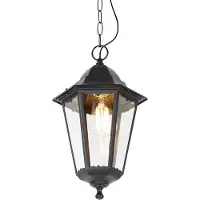 QAZQA Suspension d'extérieur classique noire IP44 - Havana Up