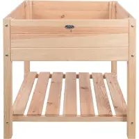 Esschert Design Carré potager en bois naturel XL - L 78,8 x l 78,8 x H 78 cm - Beige