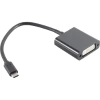 Nedis Adaptateur USB-C | USB 3.2 Gen 1 | USB-C mâle | DVI-D 24+1 broches femelle | 1080p | 0.20 m | Rond | Nickelé | PVC | Noir | Sachet en plastique