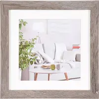 Henzo Cadre photo Moderne - 20x20cm - Gris foncé