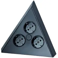 Sonstiges ST 3007/C Mira Triangle, éléments de prises de courant à encastrer, noir