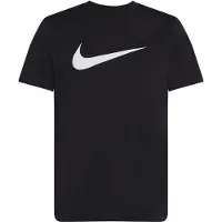 Nike T-Shirt 'Swoosh' noir / blanc