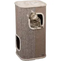 Flamingo Arbre à gratter pour chats – Greta XXL – 130 cm – Ø 50 cm – Sisal et peluche