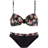 LASCANA Bikini vert / rose / rouge / noir