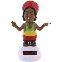 Puckator Figurine solaire dansante Rasta fari, Jamaïque figurine mobile vacillante, Rasta Man