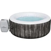 Bestway Spa gonflable rond à imprimés bois - 2-4 place - 180x66cm