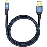 OEHLBACH USB 2.0 Anschlusskabel (1x Stecker A 1x Micro B) 5.00 m vergoldete Steckkontakte Plus