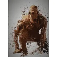 Sans marque Pc Splatter - Magnetic Metal Poster 45x32 - Pitch Black
