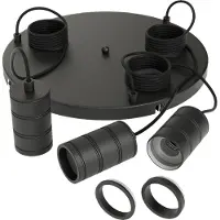 Calex Triple Pendel Cord Disc 3 lumières 40cm noir