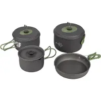 Bo Camp Jeu de Casseroles Bo-Camp Explorer 4 Pièces Hard Anodized