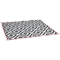 Bo Camp Tapis d'extérieur Bo-Camp Chill mat Lewisham 2,7x2 m L noir et blanc