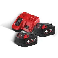 Milwaukee M18 NRG-402 Chargeur De Batterie Li-Ion 18 V (2x 4.0Ah)