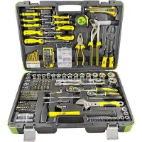 JBM Tool Case With Zinc Plated Sockets 303 Pieces Tool Set Argenté