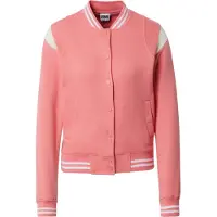 Urban Classics Veste de survêtement crème / rose clair / blanc