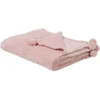 Beliani Couverture Samur 200 X 220 Cm Rose