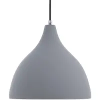 Beliani Lampe suspendue gris pastel béton éclairage en forme d'entonnoir pour chambre d'enfant design moderne