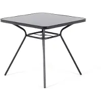 Beliani Table de jardin acier noir 80 x 80 cm LIVO (80 x 80 x 72 cm)