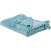 Beliani Couverture Samur 200 X 220 Cm Bleu Clair
