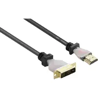 Renkforce Câble adaptateur DVI / HDMI DVI-D 18+1pol. Connecteur mâle, connecteur HDMI-A 1.80 m Noir RF-4212216 Connecteurs plaqués or