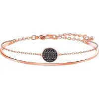 Swarovski Bracelet-Jonc Sublima, Gris, Placage De Ton Or Rosé