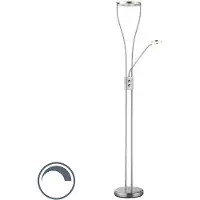 TRIO Lampadaire moderne à intensité variable avec bras de lecture en acier et LED - Rennes