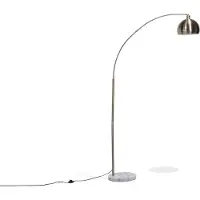 Beliani Lampadaire laiton métal 210 cm abat-jour orientable câble en marbre avec interrupteur et look industriel