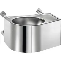 Delabie WT DUO S TC L mural sans trou pour robinetterie inox. 1.4301 satiné