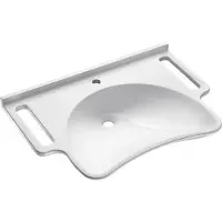 Delabie lavabo MINERALCAST PMR mural L 785 trou de robinet D35 mm mi.