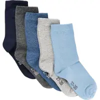 Minymo Chaussettes - 5 Pack - Marine/Bleu/Gris Chiné - - 31/34 - Chaussettes