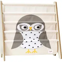 3 Sprouts Biblitohèque - 62x25x61 - Hibou - - UneTaille - Unité d'Étagères