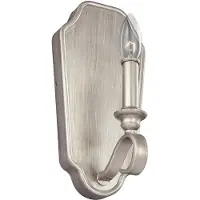 Elstead Lighting Applique murale avec bougeoir DeWitt, argent chaud, 1xE14x60W, métal, dimensions : 30,1 x 14,6 x 13,2 cm, IP20, Feiss