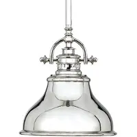 QUOIZEL Emery lampe suspendue argent QZ-EMERY-P-S-IS