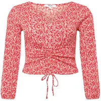 ABOUT YOU Curvy T-shirt 'Danai' mélange de couleurs / rouge