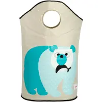 3 Sprouts Panier à linge Ours polaire