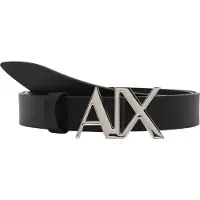 Armani Exchange pour femme. 941125CC71900020 Ceinture en cuir noir (65cm), Casuel, Classique
