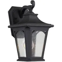 Elstead Lighting Bedford Applique murale extérieure E27 32cm Mystic Noir IP44 Anti-marine (E27, IP44)