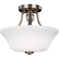 Elstead Lighting Plafonnier Elstead Evington E27 double, nickel satiné