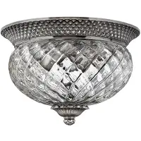 Elstead Lighting Plafonnier Elstead Plantation E27 double, nickel antique poli