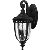 Elstead Lighting Applique d'extérieur English Bridle 3xE14 noir Feiss FE-EB2-M-BLK