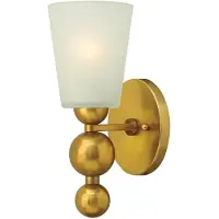 HINKLEY Applique de salle de bain 1xE27 laiton vintage et verre gravé blanc Zelda